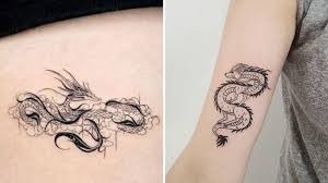 hình vẽ hình xăm rồng đơn giản