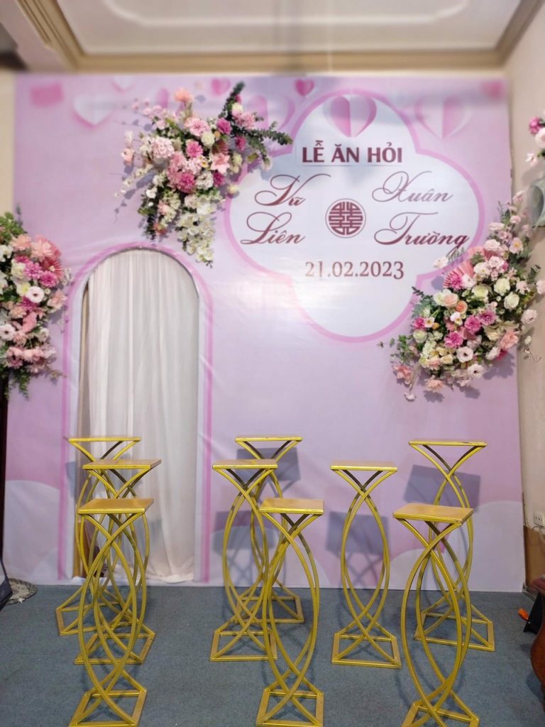 Dịch vụ trang tri phông cưới hỏi Việt Hưng Long Biên