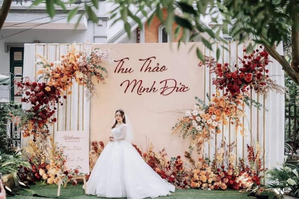 Dịch vụ trang tri phông cưới hỏi Bồ đề long biên